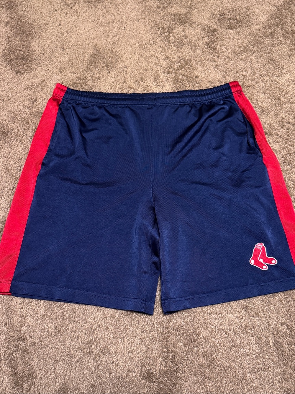 Vintage Boston Red Sox Lee Sport Shorts Mens Large Blue Red MLB Baseball Logo